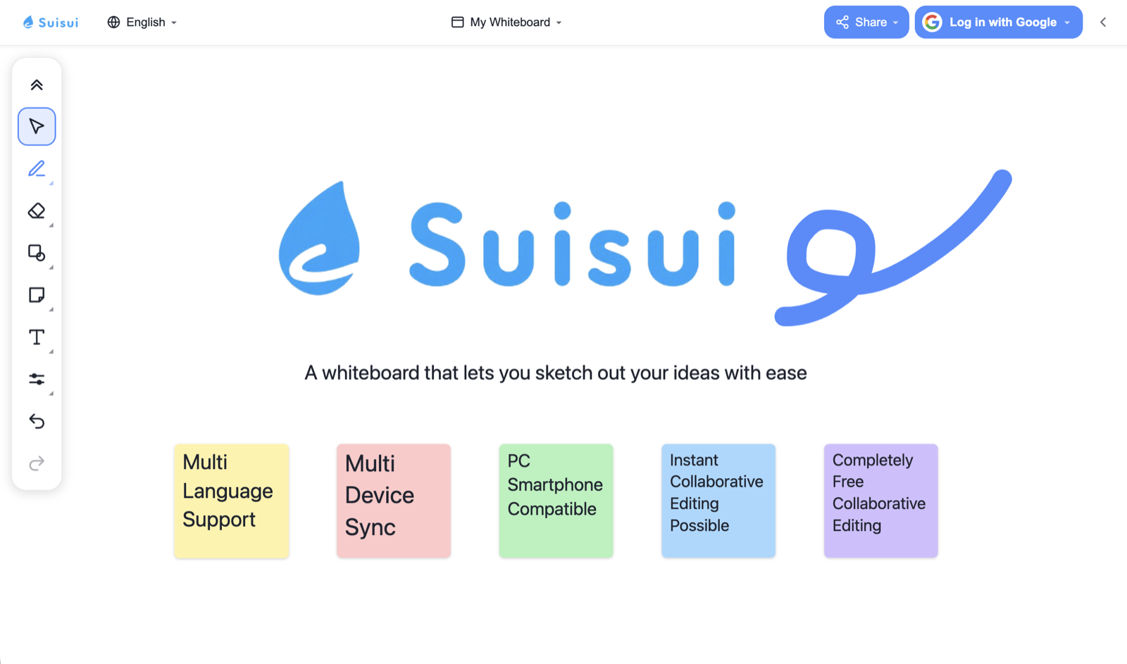 Suisui — The whiteboard you just open and use